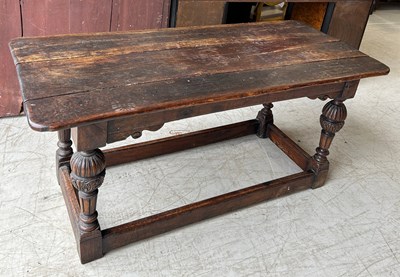 Lot 626A - A 17TH CENTURY OAK REFECTORY TABLE