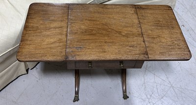 Lot 1091 - A GEORGIAN PEMBROKE TABLE OF SMALL PROPORTIONS