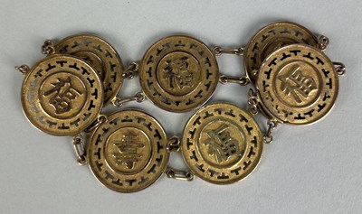 Lot 13 - A CHINESE 14CT GOLD BRACELET