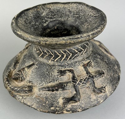 Lot 17 - A PRE COLUMBIAN TERRACOTTA 'LIZARD' VASE,...