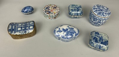 Lot 34 - A GROUP OF SEVEN CHINESE BOXES TO INCLUDE ONE...