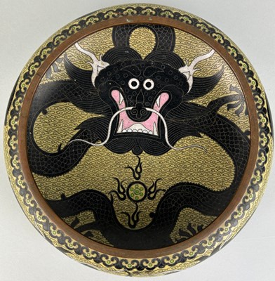 Lot 57 - A 20TH CENTURY CLOISONNE DRAGON BOWL, 

20cm x...