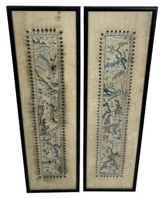 Lot 79 - A PAIR OF CHINESE SILK PANELS (2) 

Framed and...