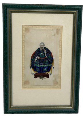 Lot 80 - A CHINESE PAINTING ON RICE PAPER, 

Framed and...