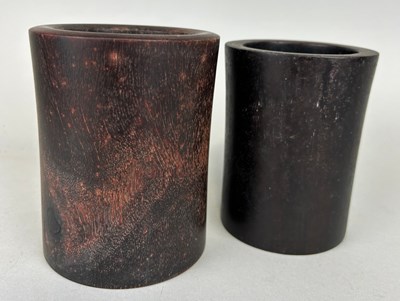 Lot 84 - TWO CHINESE WOODEN BRUSH POTS (2)

Largest...