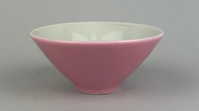 Lot 86 - A CHINESE MONOCHROME PINK WINE CUP, 

Kangxi...