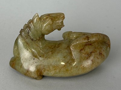 Lot 88 - A CHINESE CARVED JADE FIGURE OF A HORSE, 

8cm...