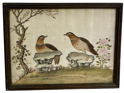 Lot 103 - A 19TH CENTURY CHINESE RICE PAPER PAINTING...