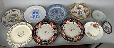 Lot 129 - A COLLECTION OF ARMORIAL PLATES (10), 

Some...