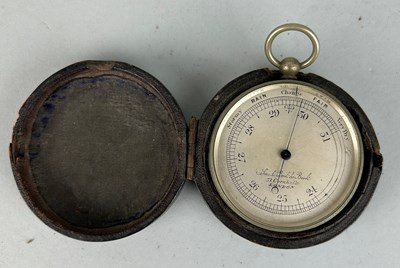 Lot 134 - A SMITH BECK AND BECK POCKET BAROMETER IN...