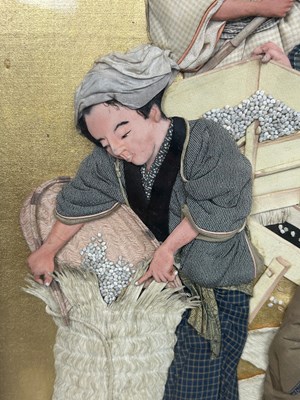 Lot 144 - A 19TH CENTURY JAPANESE MEIJI PERIOD SILK WORK...