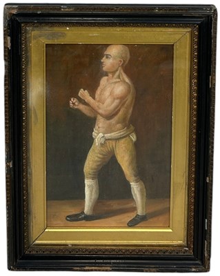 Lot 203 - A 19TH CENTURY OIL ON CANVAS PAINTING...