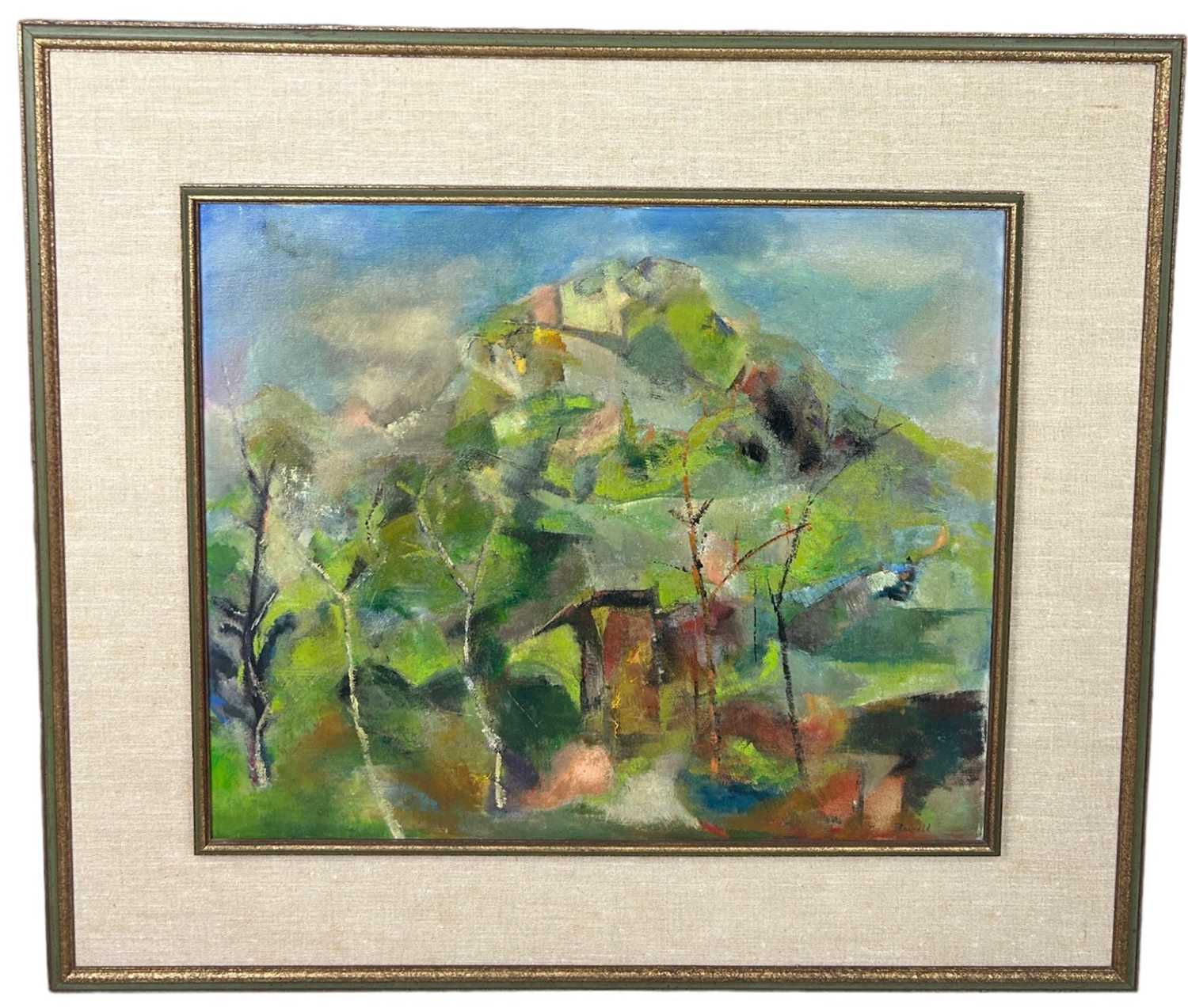 Lot 204 - A LARGE OIL ON CANVAS PAINTING DEPICTING AN....