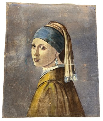 Lot 213A - AFTER JOHANNES VERMEER: 'THE GIRL WITH THE...