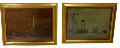 Lot 225 - A PAIR OF OIL PAINTINGS ON CANVAS DEPICTING...