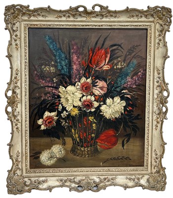 Lot 251 - A 19TH CENTURY OIL ON CANVAS PAINTING IN THE...