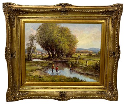 Lot 258 - SCOTTISH SCHOOL: AN OIL ON CANVAS PAINTING...