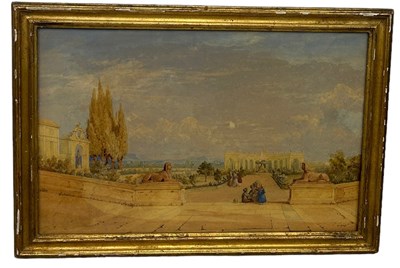 Lot 307 - A 19TH CENTURY CONTINENTAL WATERCOLOUR...