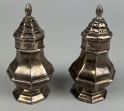 Lot 291 - A PAIR OF SILVER SHAKERS