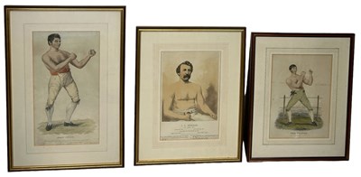 Lot 372 - BOXING / PUGILIST INTEREST: A SET OF THREE...