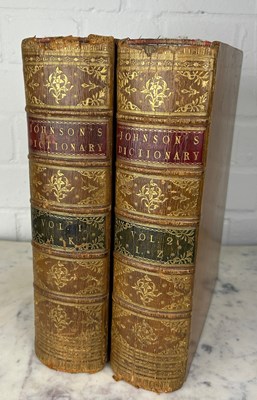 Lot 377A - SAMUEL JOHNSON: ENGLISH DICTIONARY 1785 SIXTH...