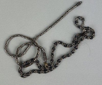 Lot 288 - A PAIR OF MEXICAN SILVER CHAINS