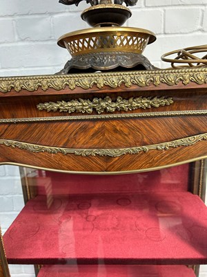 Lot 458 - A 19TH CENTURY FRENCH VITRINE CABINET WITH...