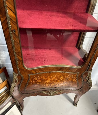 Lot 458 - A 19TH CENTURY FRENCH VITRINE CABINET WITH...