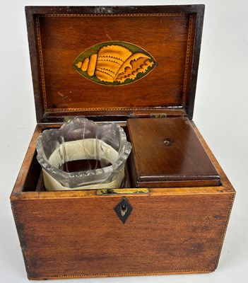 Lot 26 - A 19TH CENTURY GEORGIAN SHERATON DESIGN CADDY,...