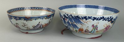 Lot 56 - TWO 18TH OR 19TH CENTURY CHINESE EXPORT PUNCH...