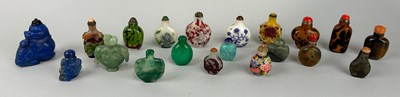 Lot 57 - A COLLECTION TWENTY CHINESE SNUFF BOTTLES TO...