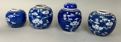 Lot 65 - A GROUP OF FOUR CHINESE PRUNUS JARS, 

Largest...