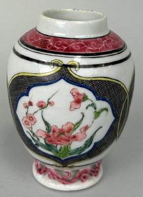 Lot 70 - A CHINESE WHITE AND PINK VASE DECORATED WITH...