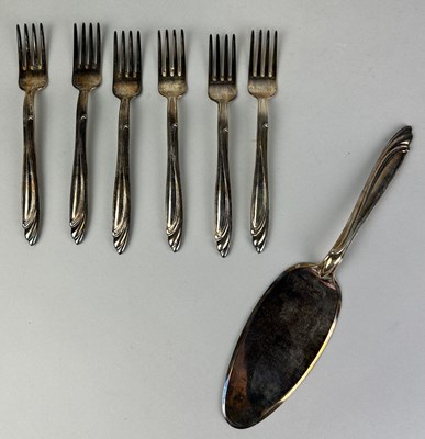 Lot 132 - A SET OF SIX SMALL FOREIGN SILVER FORKS AND A...