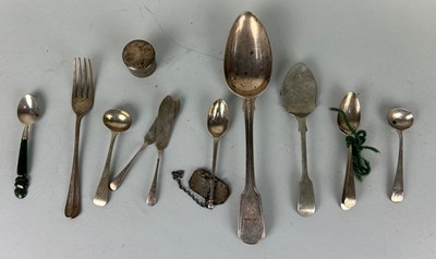 Lot 140 - A COLLECTION OF MISCELLANEOUS SILVER ITEMS,...