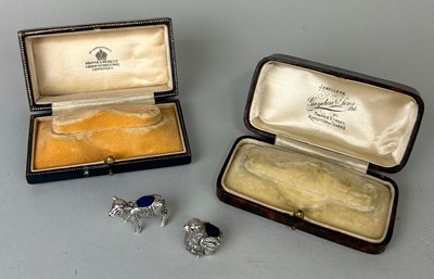 Lot 150 - TWO SILVER PIN CUSHIONS WITH TWO UNRELATED...