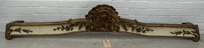 Lot 208 - A 19TH CENTURY ROCOCCO CARVED GILT WOOD PELMET,...