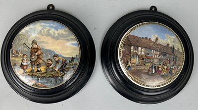 Lot 216 - TWO PRATTWARE POT LIDS, 

To include one of...