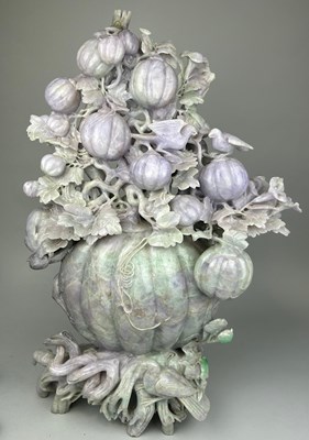 Lot 245 - A VERY LARGE AND HEAVY CHINESE JADE SCULPTURE...