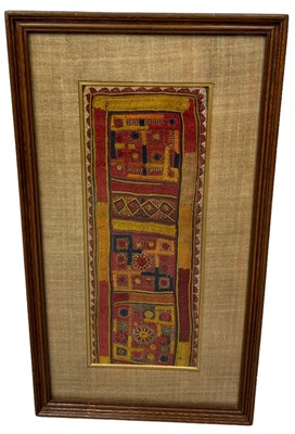 Lot 267 - AN EARLY AFRICAN TEXTILE, 

34cm x 13cm...