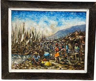 Lot 308 - ERNST LOUIZOR (1938-2011): AN OIL ON BOARD...