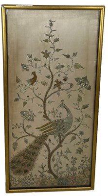 Lot 309 - A CHINESE WIRE WORK PICTURE DEPICTING BIRDS...