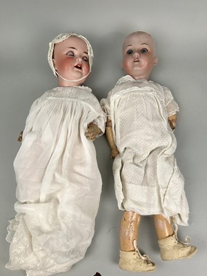 Lot 662 - TWO BISQUE PORCELAIN DOLLS, ONE MARKED FOR ARMAND MARSEILLE, THE OTHER 'GERMANY'