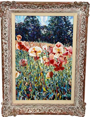 Lot 329 - JULIAN BETTNEY: AN OIL ON CANVAVS PAINTING...