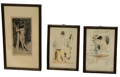 Lot 363 - A PAIR OF WATERCOLOUR PAINTINGS ON PAPER...