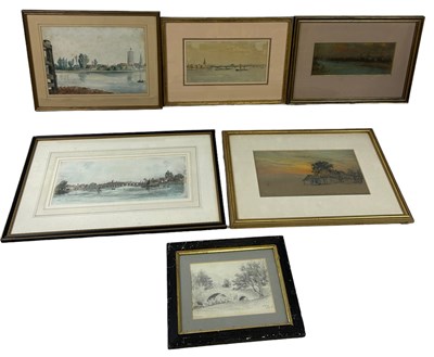 Lot 364 - A COLLECTION OF WATERCOLOUR PAINTINGS AND...