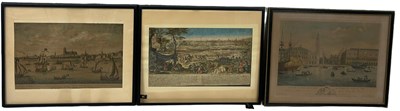 Lot 385 - A GROUP OF THREE COLOURED ENGRAVINGS (3),...