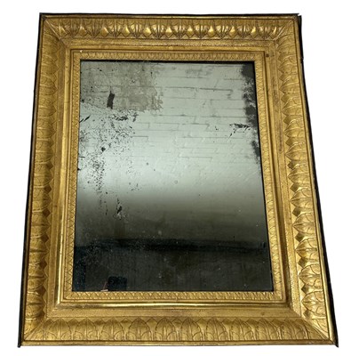 Lot 1153 - A GILTWOOD WALL MIRROR