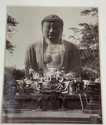 Lot 411 - A FINE EARLY PHOTOGRAPH OF A JAPANESE BRONZE...