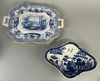 Lot 428 - TWO EARLY ENGLISH BLUE AND WHITE CERAMIC...